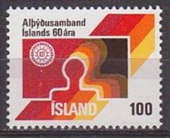 Q1241 - ISLANDE ICELAND Yv N°472 ** SYNDICATS - Nuovi