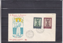 Drapeaux - Vatican - Lettre FDC De 1956 - Valeur 12 Euros - Brieven En Documenten