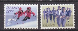 Q1300 - ISLANDE ICELAND Yv N°556/57 ** SPORT - Neufs