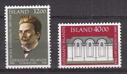 Q1306 - ISLANDE ICELAND Yv N°575/76 ** ART - Ungebraucht