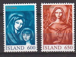 Q1307 - ISLANDE ICELAND Yv N°579/80 ** NOEL - Ungebraucht