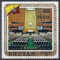 1978 BHOUTAN 522 B** Admission O.N.U, Surchargé - Bhután