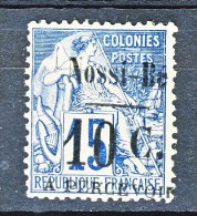 Nossi Be Tasse 1891 Y&T N. 12 C. 10 Su C. 15 Bleu (soprastampa IV) MH - Andere & Zonder Classificatie