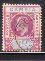 Gambia 1902-05 KIng Edward VII 3p Used - Gambia (...-1964)