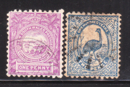 Australia New South Wales 1888-89 View Of Sydney & Emu 2v Used - Usati