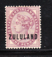 Zululand 1888-93 Overprinted 1p MLH - Zoulouland (1888-1902)