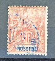 Nossi Be 1894 Y&T N. 37 C. 50 Rosa USATO - Sonstige & Ohne Zuordnung