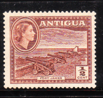 Antigua 1953 QE 1/2c Mint - 1858-1960 Colonia Británica