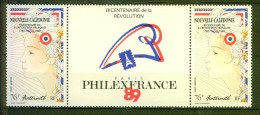 Bicentenaire De La, Révolution Française - NOUVELLE CALEDONIE - Triptyque - Philexfrance 89 - N° 262A - 1989 - Neufs