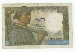 10 Francs Mineur, Ref Fayette  8-21, état TTB - 10 F 1941-1949 ''Mineur''