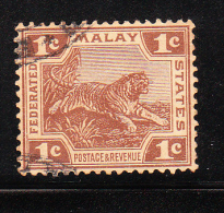 Federated Malay States 1906-22 Tiger 1c Used - Federated Malay States