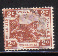 Federated Malay States 1922-32 Tiger 2c Used - Federated Malay States