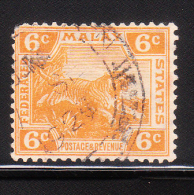 Federated Malay States 1922-32 Tiger 6c Used - Federated Malay States