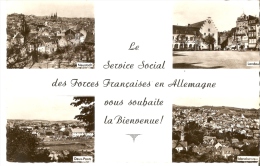 CP  ALLEMAGNE   Le  Service  Social  Des  Forces  Francaises  En Allemagne  (  Multivues  ) - Neustadt (Weinstr.)