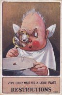 CPI Illustrateur RIGHT @ Carte De 1918 - Restrictions - Un  Petit Met Pour Une Grande Assiette @ - Right