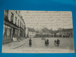 62) Saint-pol-sur-ternoise - N° 17 - Place Du Marché Aux Grains " Café OZENNE - ANSART " -  Année 1905 - EDIT - - Saint Pol Sur Ternoise