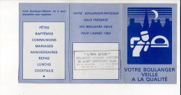 1983 Calendrier De Poche "l'Epi D'Or Boulangerie Confiserie Gringore Alain" Ouistreham Riva-Bella / Métiers,alimentation - Small : 1981-90