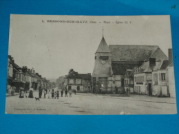 60) Ressons-sur-matz - N° 1 - Place - L'eglise  -  Année 1917 - EDIT - Frezquin - Ressons Sur Matz