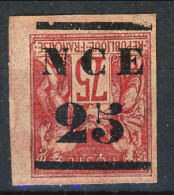 Nouvelle Caledonie 1881-83 N. 5a C. 25 Su C. 75 Rosa - Sovrastampa Rovesciata, MH Cat € 1300 Firmato - Nuevos