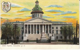 Columbia SC South Carolina, State Capitol Building, C1900s/10s Vintage Postcard - Columbia