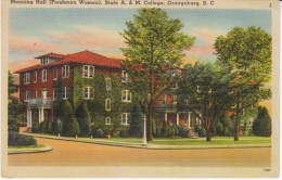 Orangeburg SC South Carolina, Manning Hall State A&M College, Freshman Women Dorm, C1940s/50s Vintage Postcard - Orangeburg