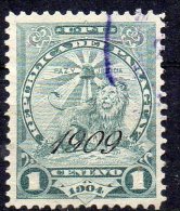 PARAGUAY 1909 Lion Overprinted 1909 - 1c. - Blue . FU - Paraguay