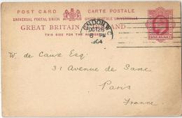 Postcard  London - Paris         1904 - Brieven En Documenten