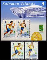 Solomon Islands - 2000 Olympic Games + S/S MNH Neuf ** FIELD & TRACK, SPORTS, ARCHITECTURE, STADIUM - Sommer 2000: Sydney