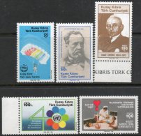 Cyprus - Turkish Cypriot Posts 1985 - Anniversaries & Events SG180-184 MNH Cat £9.50 SG2015 - Neufs