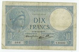 10 Francs Minerve, Ref Fayette 7-25, état TTB - 10 F 1916-1942 ''Minerve''