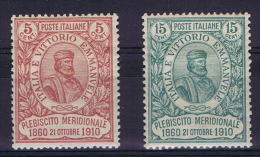 Italy: 1910  Sa 89-90 , MH/*, Mi 97-98, - Nuevos