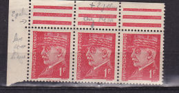 FRANCE N° 514 1F ROUGE TYPE HOURRIEZ BEC DE LIEVRE ET 2 GALONS NEUF SANS CHARNIERE - Unused Stamps