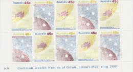 Australia 2001 Parliamentary Conference - Feuilles, Planches  Et Multiples