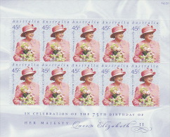 Australia 2001 QE II Birthday - Feuilles, Planches  Et Multiples