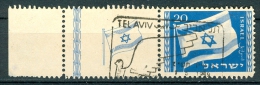 Israel - 1949, Michel/Philex No. : 16, - USED - *** - Full Tab LEFT - Used Stamps (with Tabs)