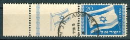 Israel - 1949, Michel/Philex No. : 16, - USED - *** - Full Tab LEFT - Used Stamps (with Tabs)