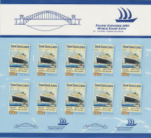 Australia 2005 Pacific Explorer World Stamp Expo P&S  Sheetlet - Feuilles, Planches  Et Multiples