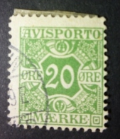 DANMARK - REVENUE STAMPS 1907: Mi 5 X, Watermark Crown, Avisporto Journaux, O - FREE SHIPPING ABOVE 10 EURO - Fiscaux