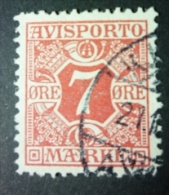 DANMARK - REVENUE STAMPS 1907: Mi 3 X, Watermark Crown, Avisporto Journaux, O - FREE SHIPPING ABOVE 10 EURO - Fiscale Zegels