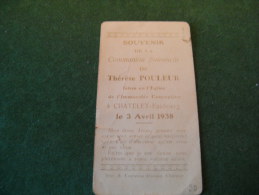 BC5-2-100 LC47 Souvenir Communion T Pouleur Chatelet  Faubourg 1938 - Kommunion Und Konfirmazion