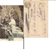 $3-3098 SVIZZERA  Tamina Cascata Ambulante Winterthur N 5 Mark CARD TO ITALY VIAGGIATA Primi '900 - Winterthur