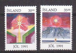 Q1327 - ISLANDE ICELAND Yv N°711/12 ** NOEL - Nuevos