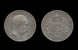 ALLEMAGNE . SAXE.  ALBERT. (1873 .  1902 ) . 2 MARK . 1902 E . - 1 Mark