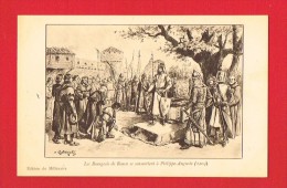 Les Bourgeois De ROUEN Se Soumettent à Philippe-Auguste ( En 1204) ( Signé Kauffmann ) - Kauffmann, Paul