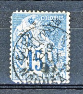 Nouvelle Caledonie 1892 N. 26 C. 15 Azzurro USATO - Usados