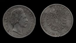 ALLEMAGNE . LOUIS II . (1864 .  1886 ) . 5 MARK . 1875 D . - 1 Mark