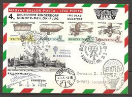 Hongrie Magyar Posta 1967 N° PA 292 / 5 O FDC, Budapest, Aérophilatelie, Dunakeszi, Montgolfière, Hélicoptère, Parachute - Lettres & Documents