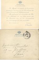 Lettre En Franchise Du SECRETATIAT DU ROI ET DE LA REINE 1915 - Brieven En Documenten