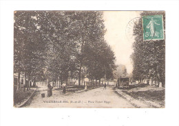 95 - VILLIERS LE BEL - Place Victor Hugo - 1913 - Animation Tramways - Villiers Le Bel