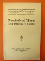 Dr.Müller-Lenhartz "Mineralstoffe Und Vitamine In Der Ernährung Der Haustiere" Von 1939 - Tierwelt